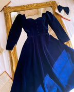 Vintage-Inspired Velvet Sweetheart Maxi Dress