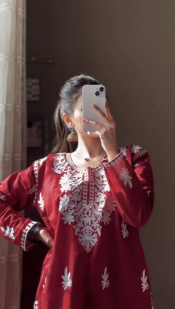 Qalbeena Embroided Indian Kurti