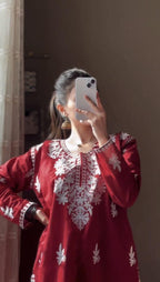 Qalbeena Embroided Indian Kurti