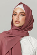 Sleek Georgette Dusty Rose Hijab