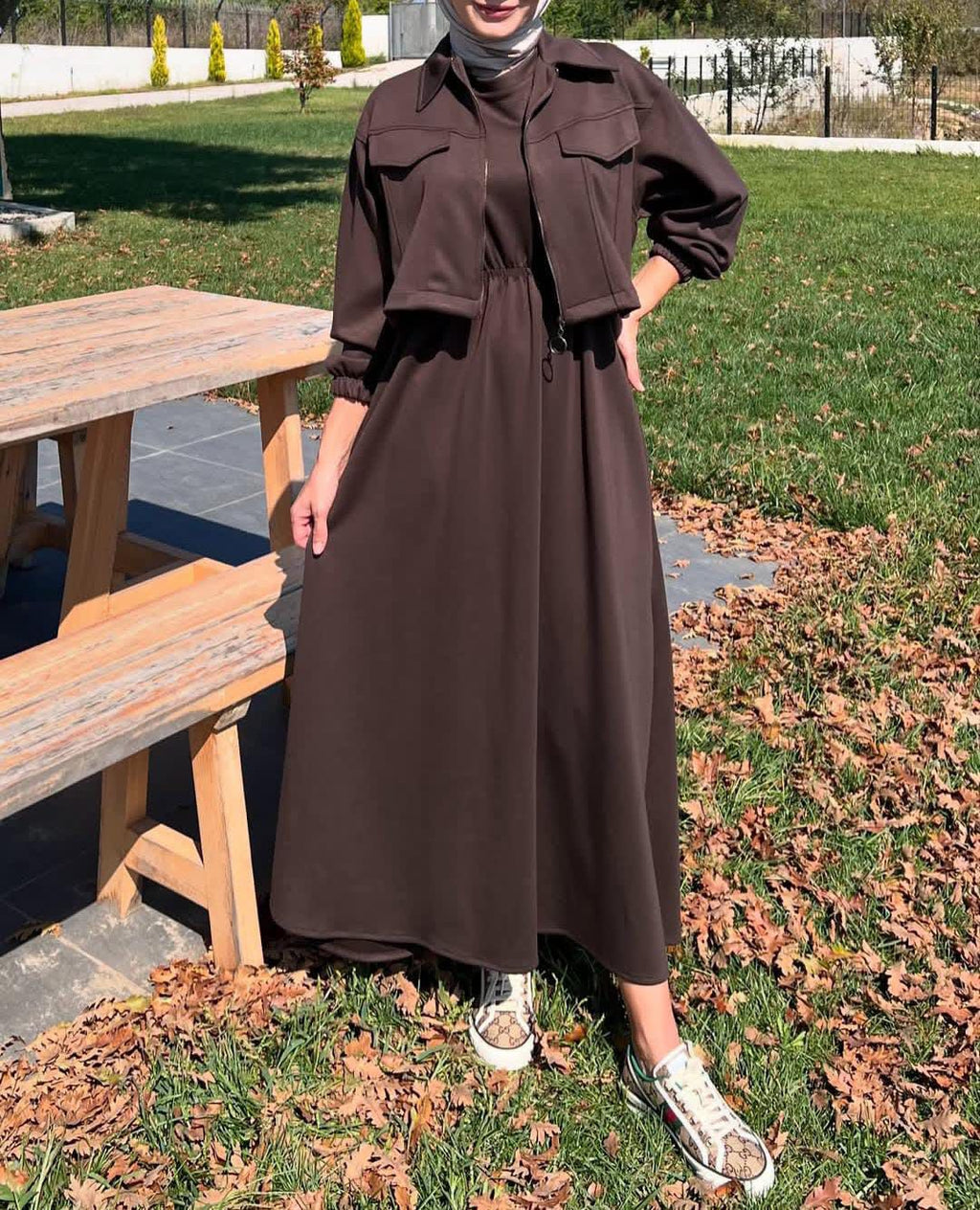 QALBEENA ZIPER COATY MAXY