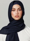 Sleek Georgette Navy Blue Hijab