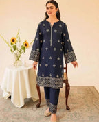 QALBEENA SILK EMBROIDERY 2PC