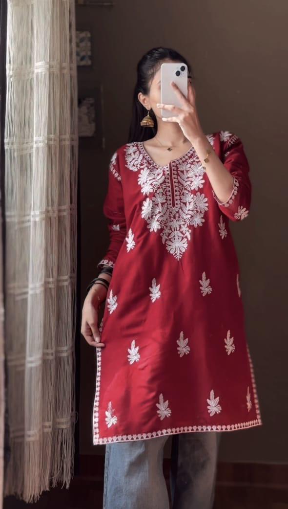 Qalbeena Embroided Indian Kurti