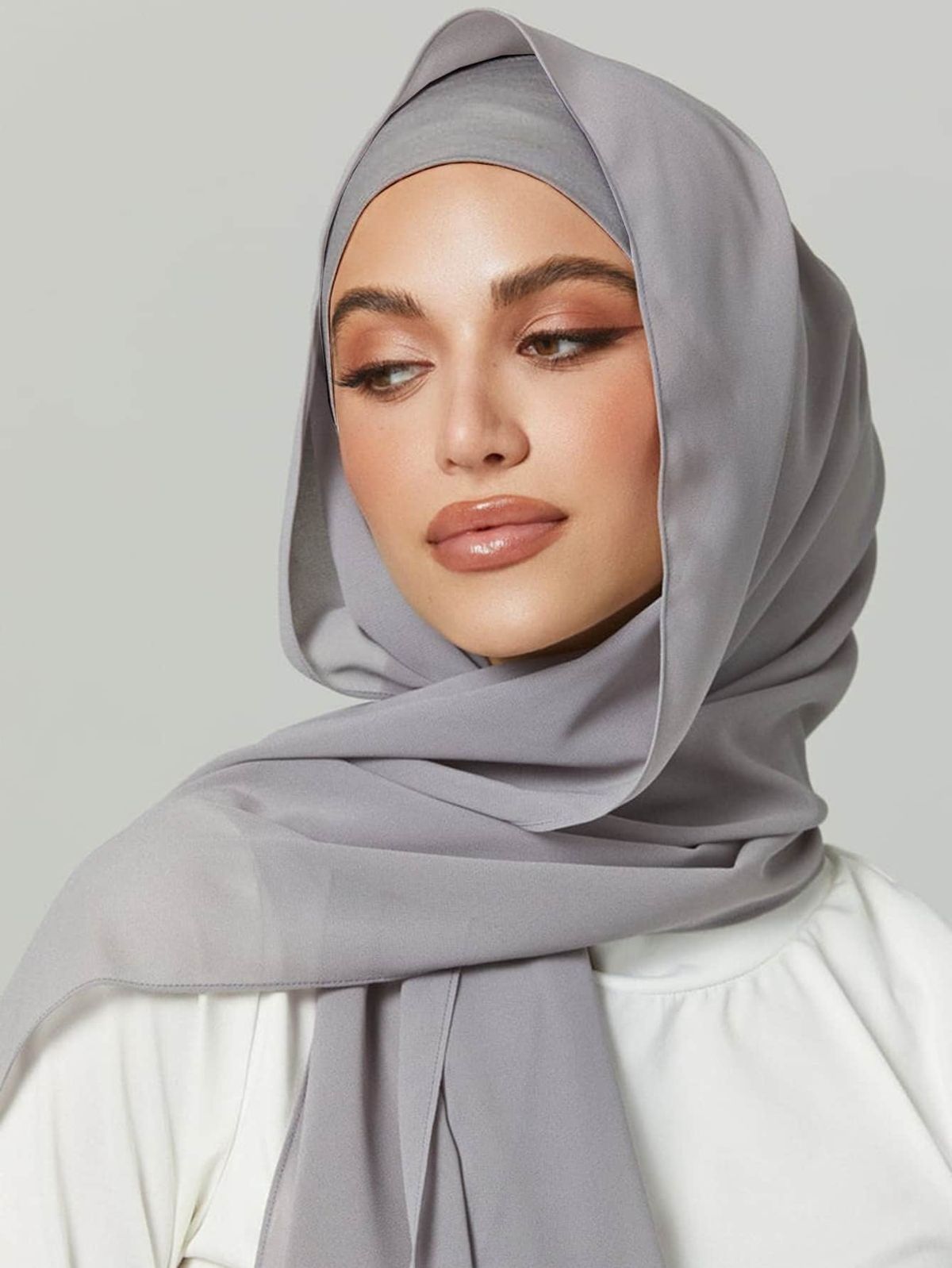 Sleek Georgette Slate Gray Hijab