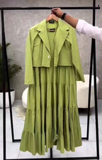 QALBEENA WINTER COATWEAR FROCK