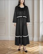 Elegant Berry Velvet Midi Dress with Contrast Trim Jacket Set