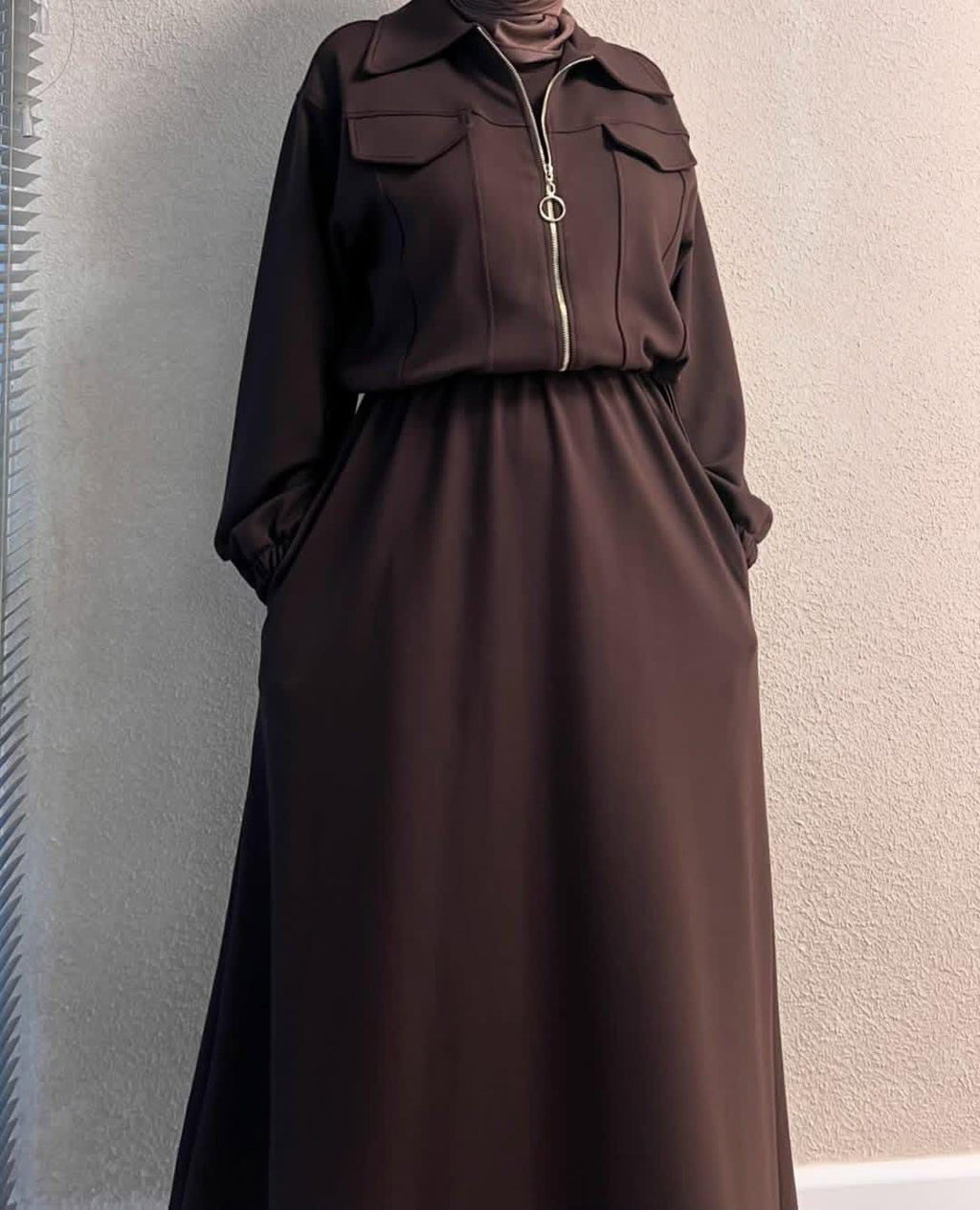 QALBEENA ZIPER COATY MAXY