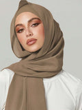 Sleek Georgette Earthy Sand Hijab