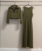 QALBEENA ZIPER COATY MAXY