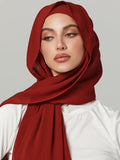 Sleek Georgette Crimson Red Hijab