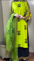 Zest Tribal 3-Piece Set – Neon Lime & Midnight Black
