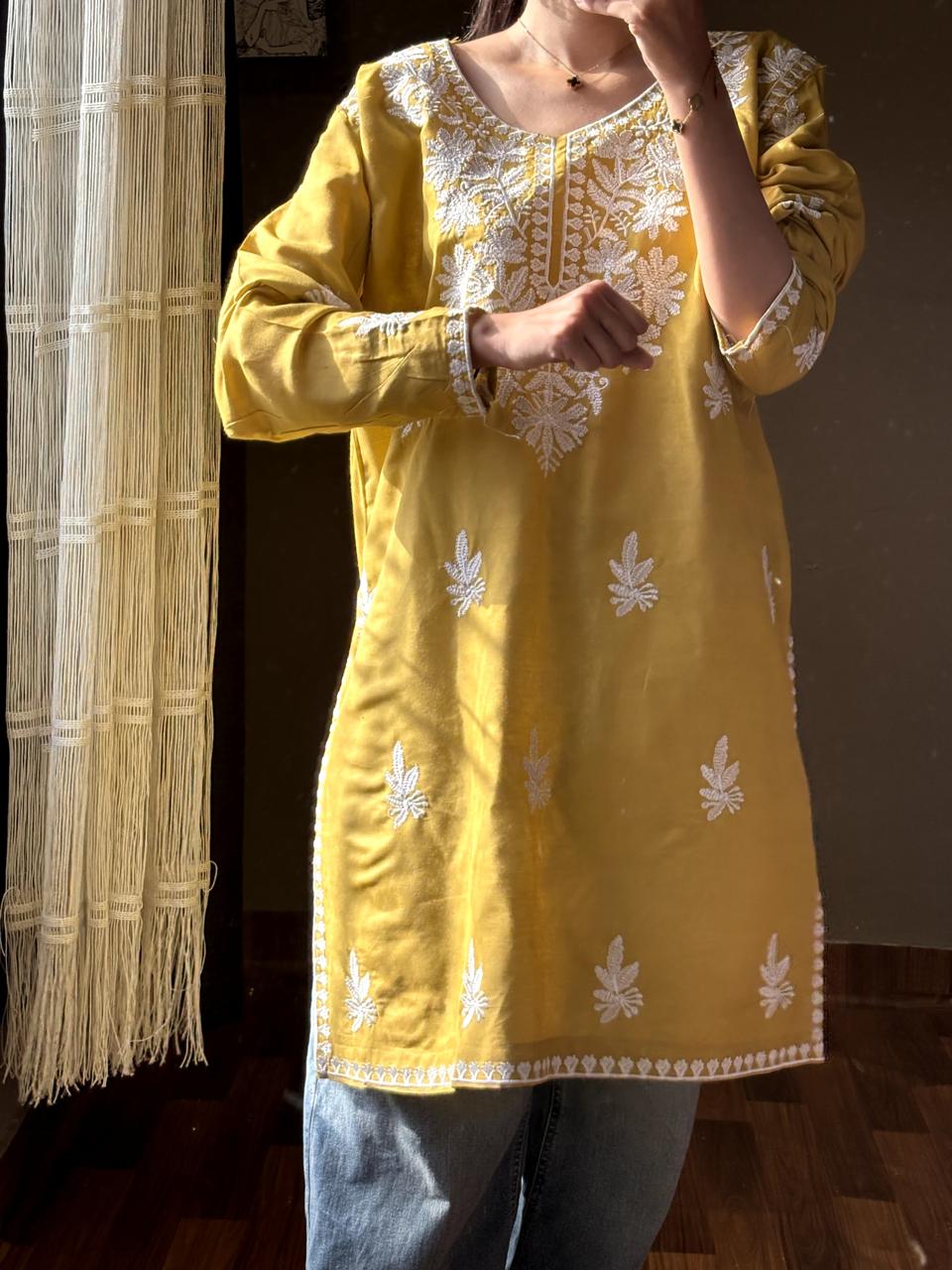 Badam Embroided Indian Kurti