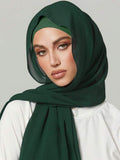 Sleek Georgette Forest Green Hijab