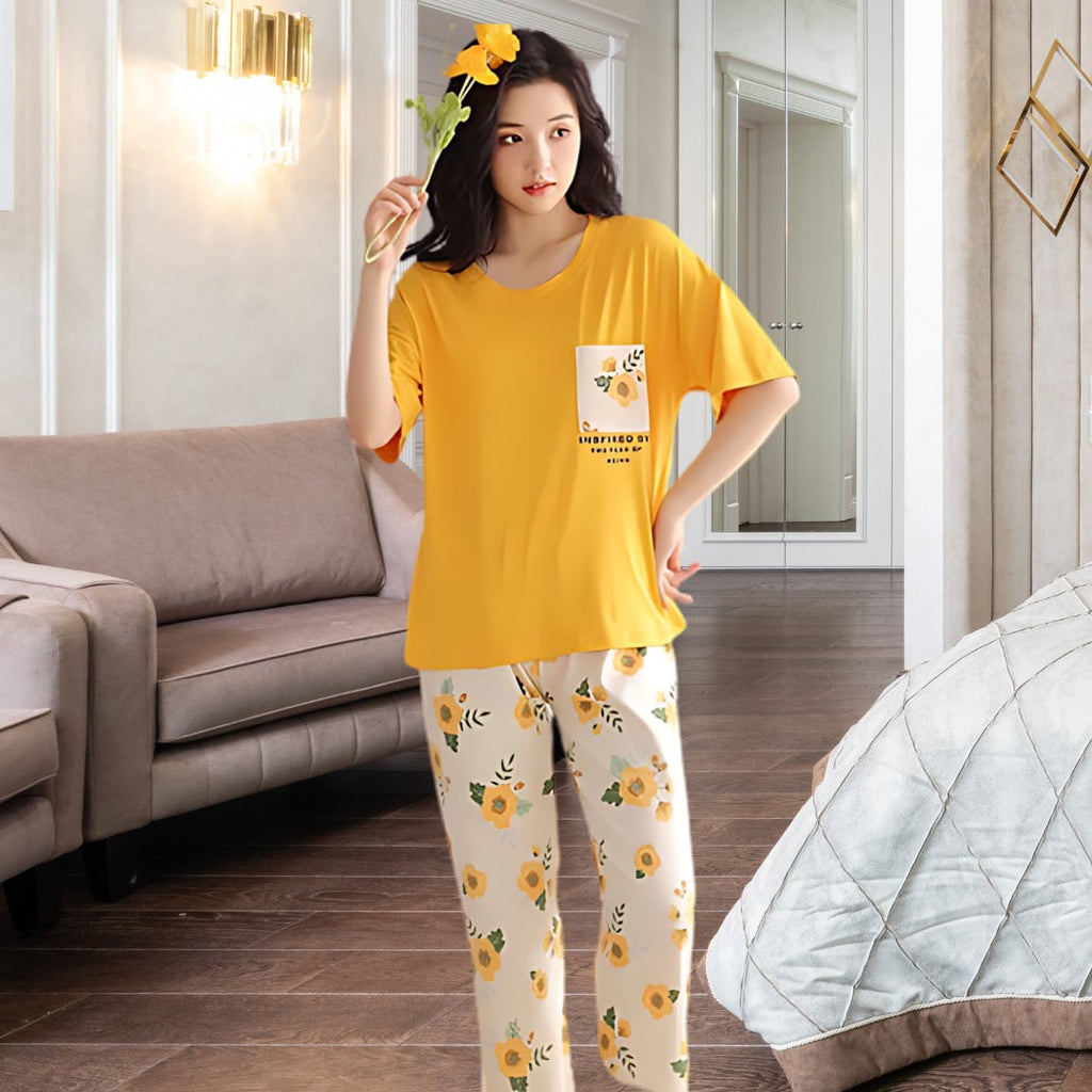 QALBEENA FLORAL SLEEPWEAR