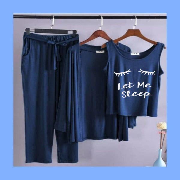 Qalbeena Comfy Nights Three Piece Blue