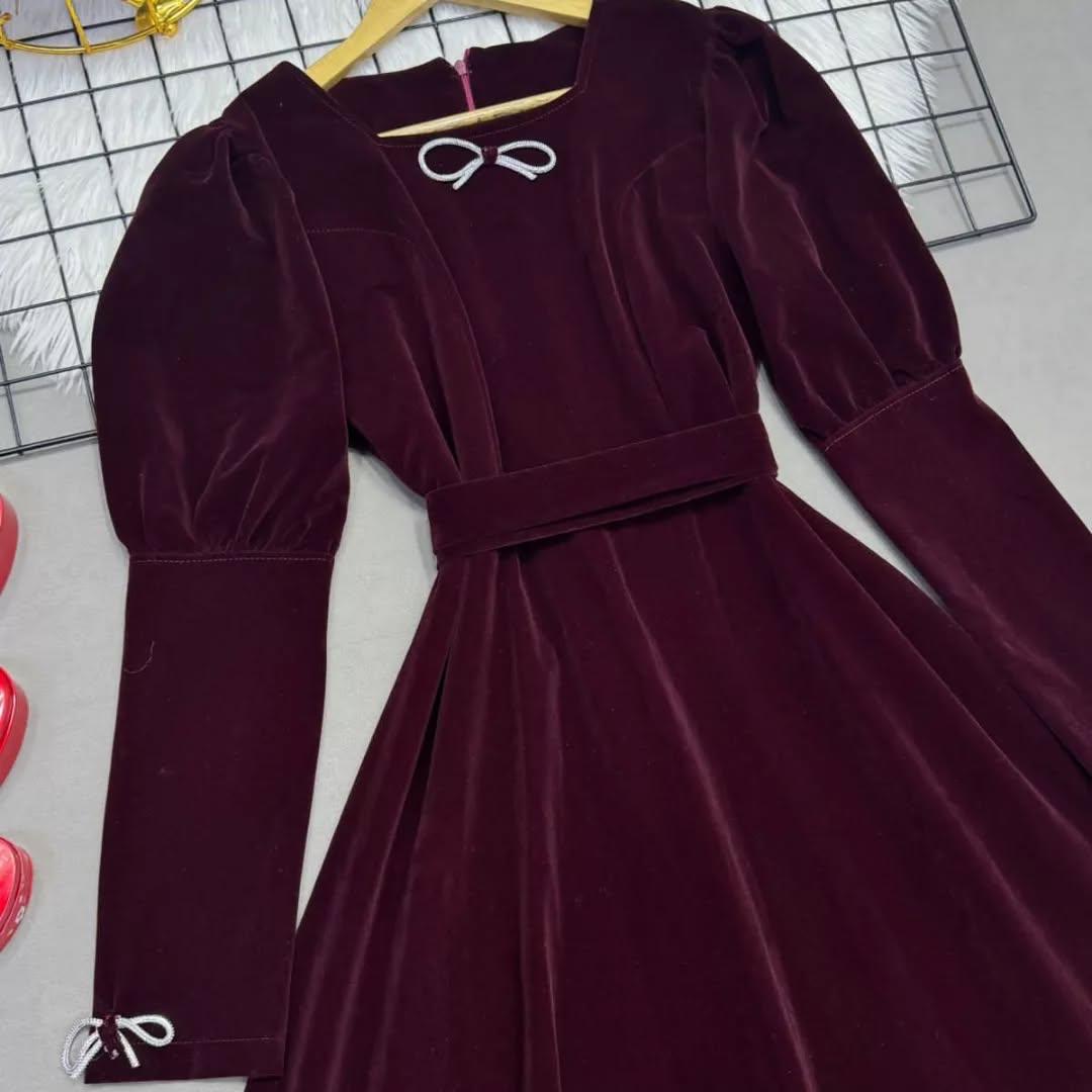 FAIRYTALE VELVET PUFFY MAXI