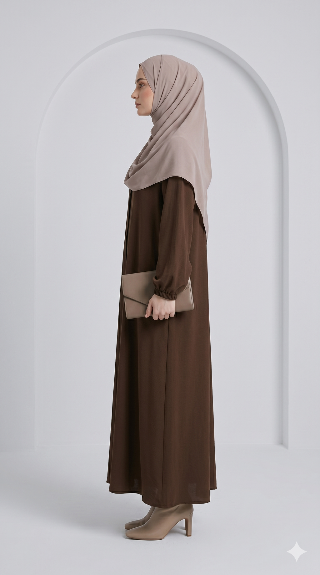 Modest Badam Abaya with Stoller