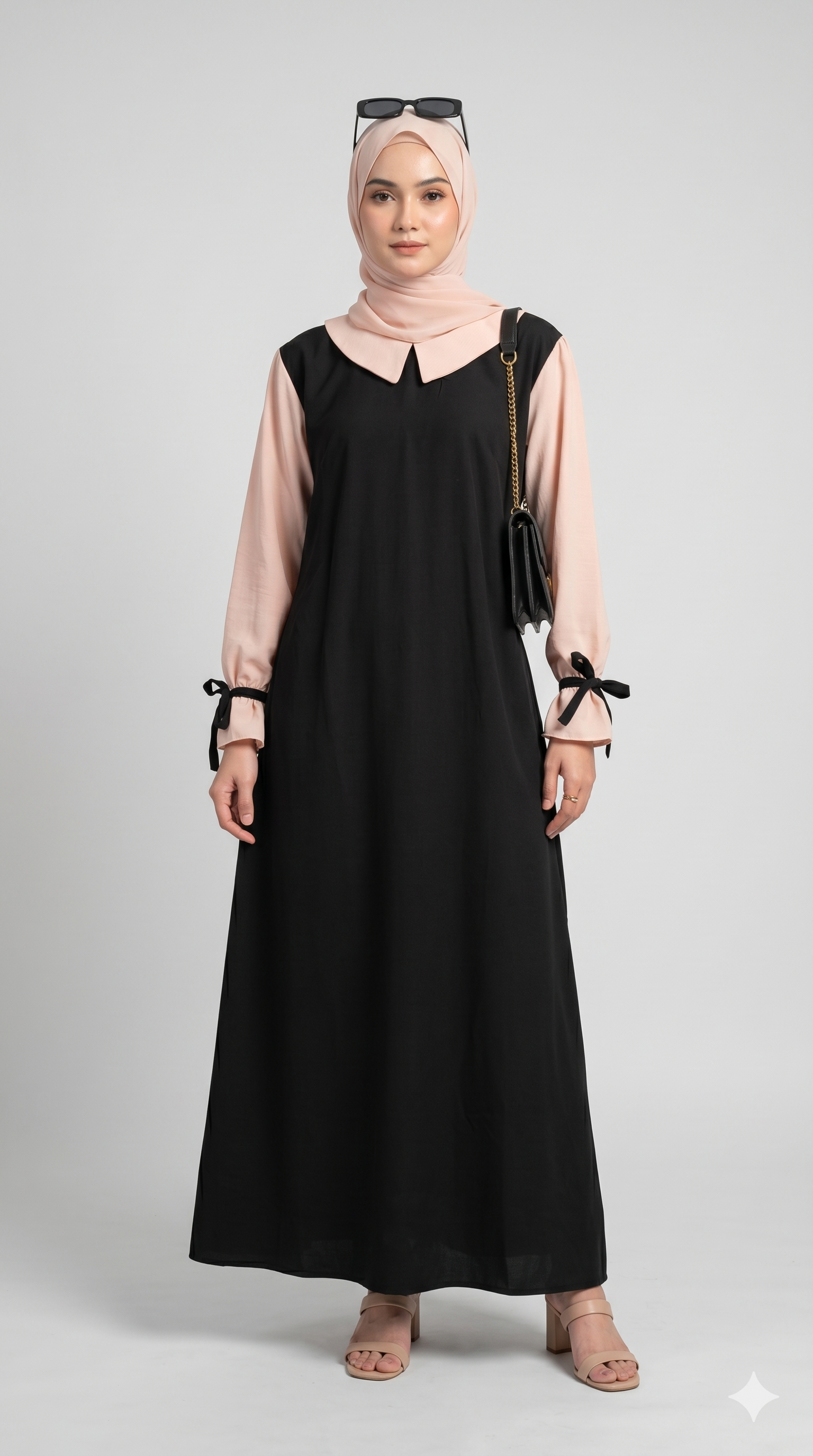 Noir Grace Abaya with stoller