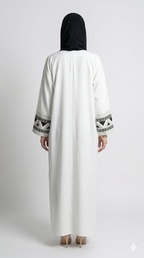 Graceful Embroidered Upper Abaya – Statement Style