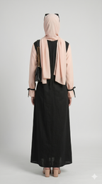 Noir Grace Abaya with stoller