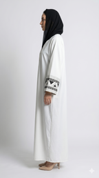 Graceful Embroidered Upper Abaya – Statement Style