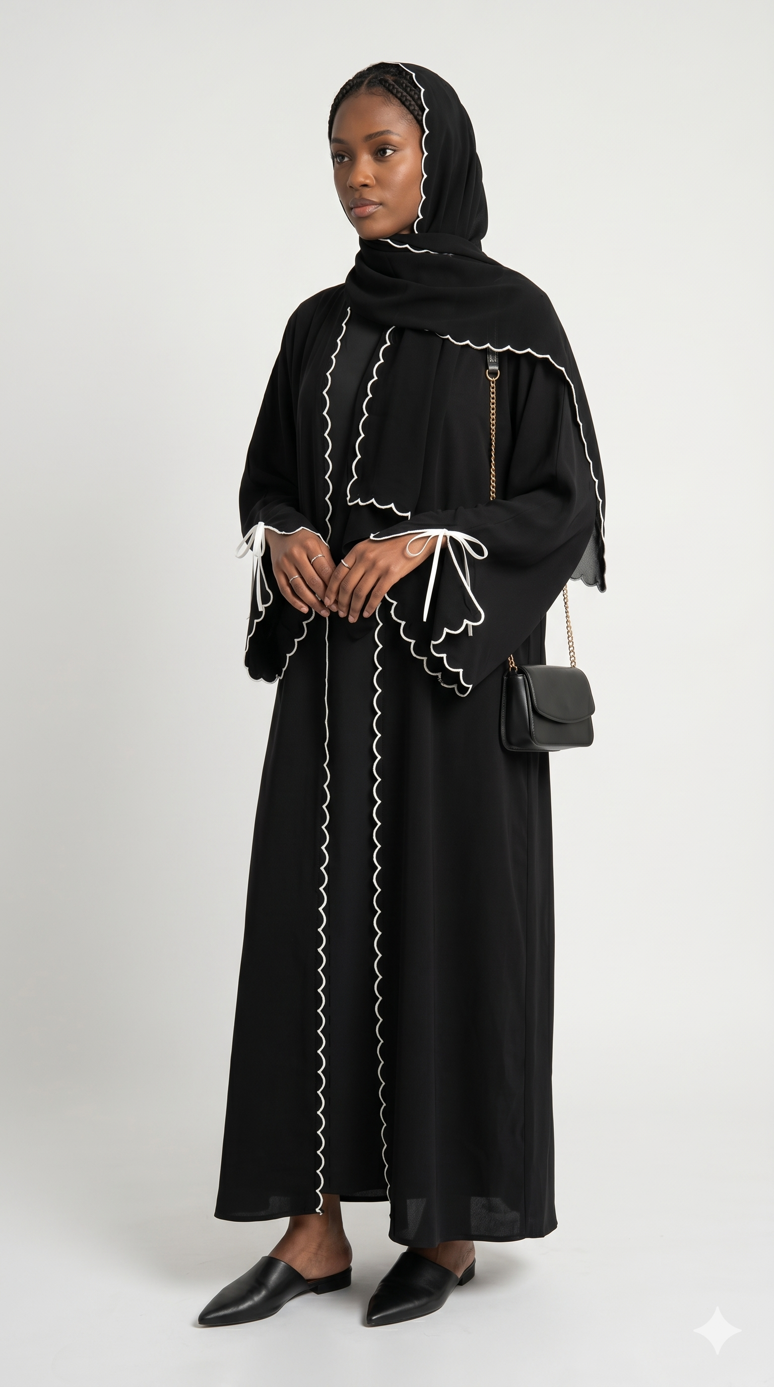 The Luna Ribbon Abaya With Stoller