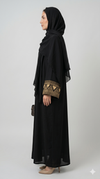 Graceful Embroidered Upper Abaya – Statement Style