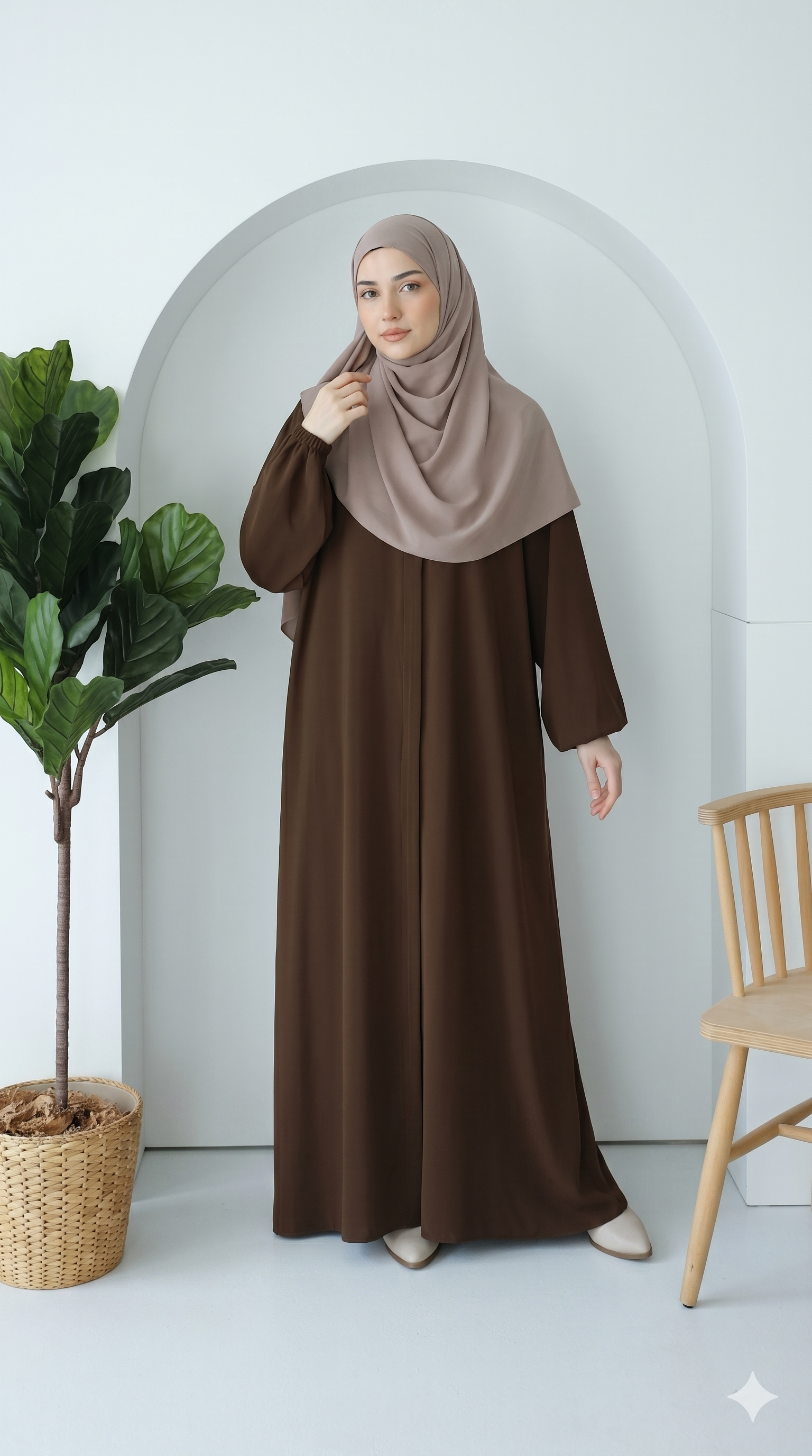 Modest Badam Abaya with Stoller