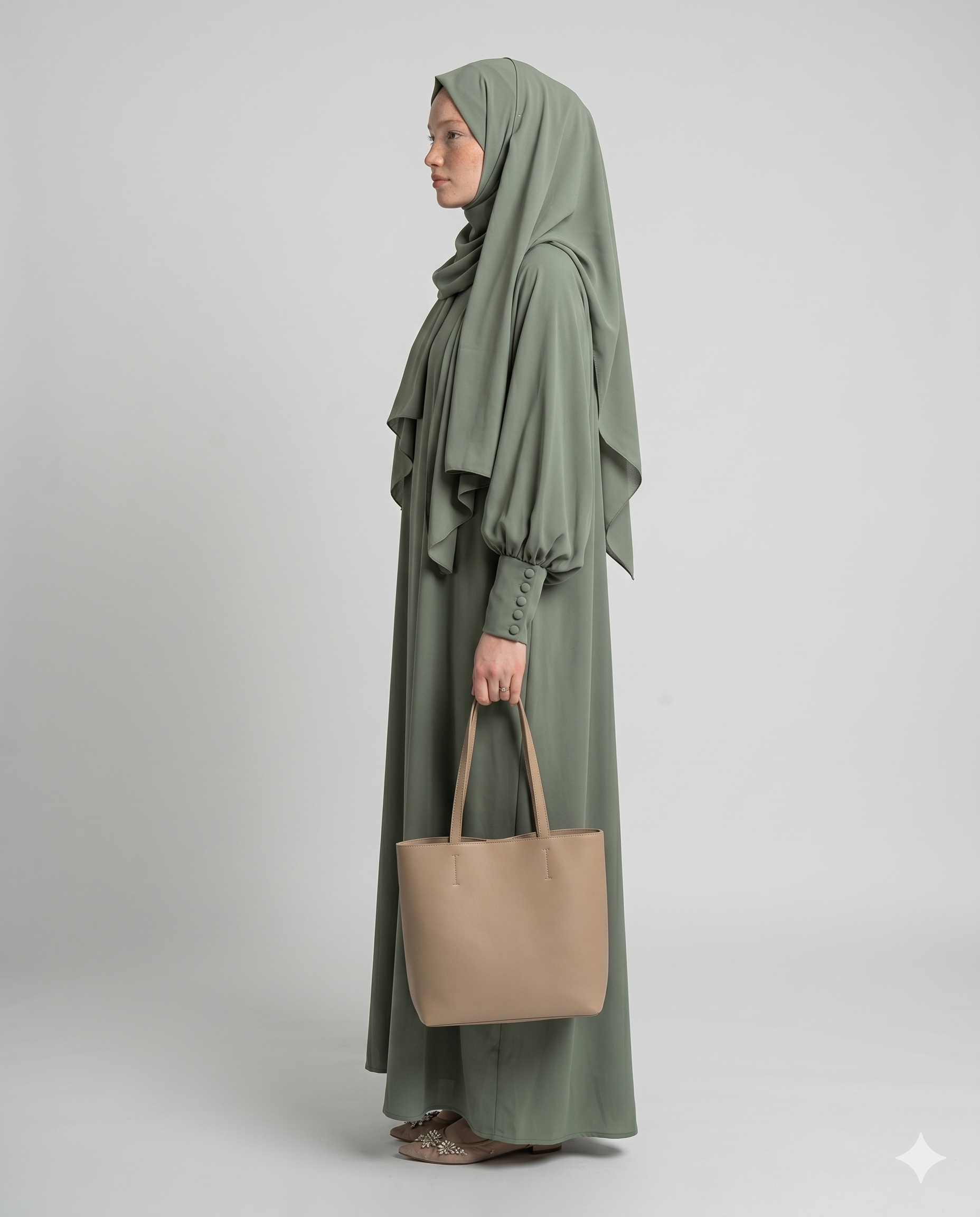 Olive Abaya With Stoller