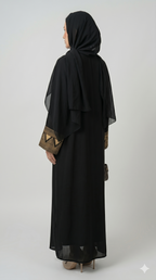 Graceful Embroidered Upper Abaya – Statement Style