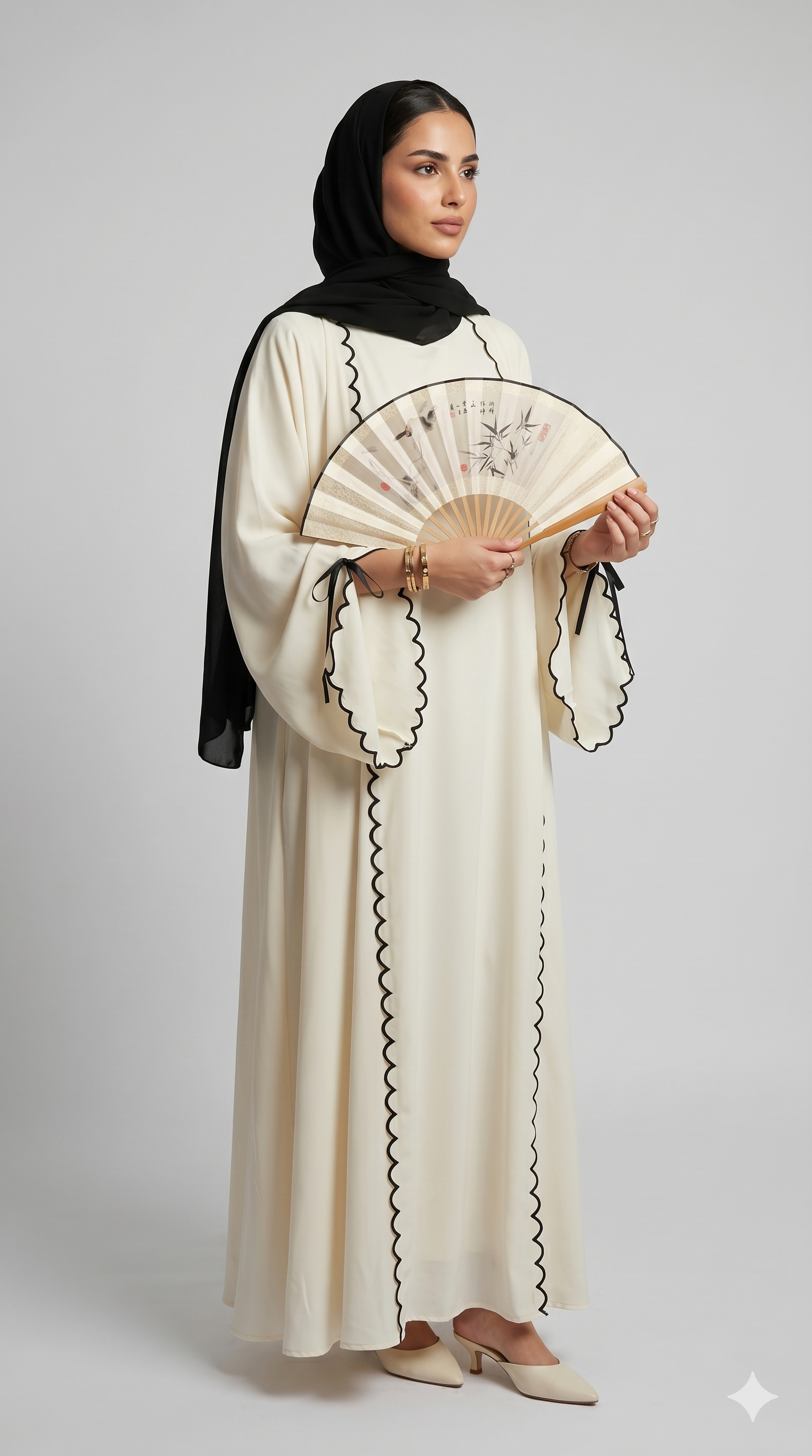 The Luna Ribbon Abaya With Stoller