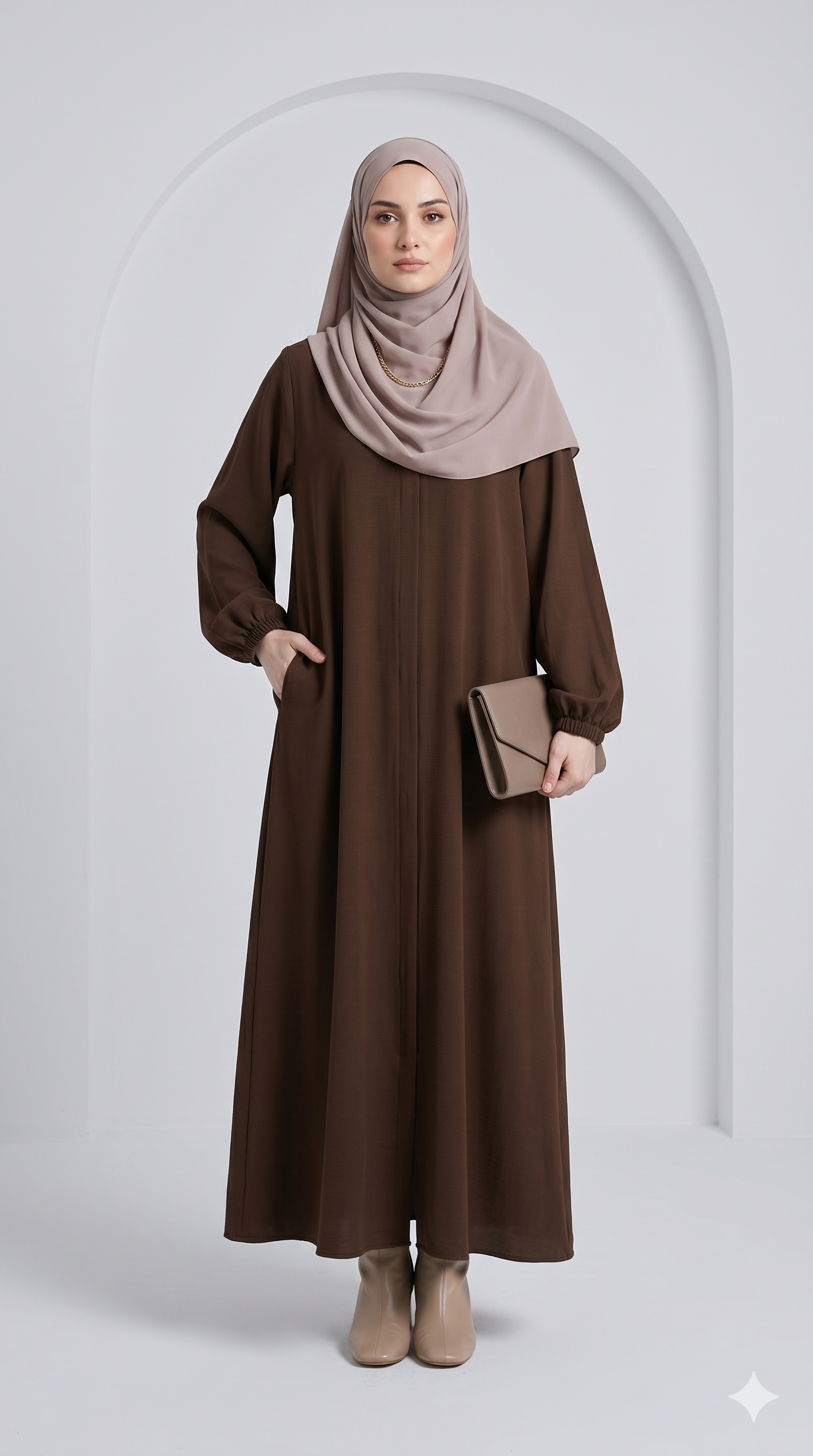 Modest Badam Abaya with Stoller