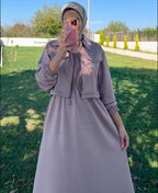 QALBEENA ZIPER COATY MAXY