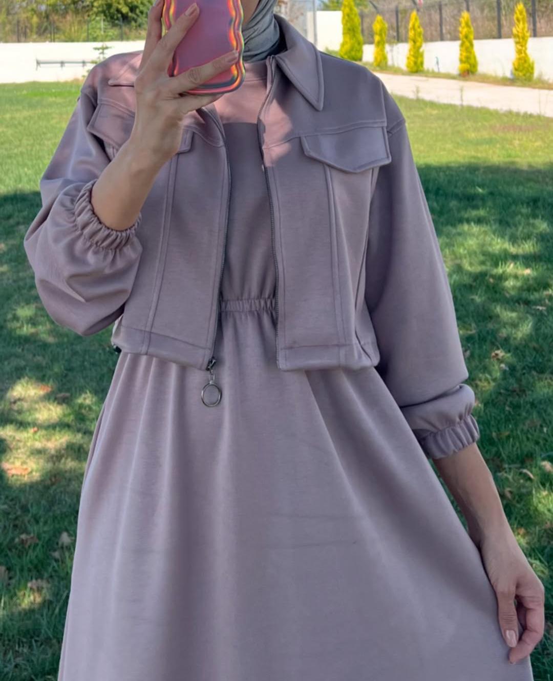 QALBEENA ZIPER COATY MAXY