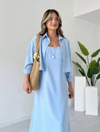 Qalbeena Long Coati 2pc Set