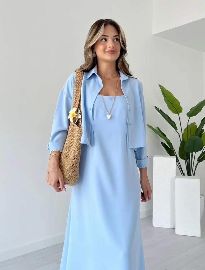 Qalbeena Long Coati 2pc Set