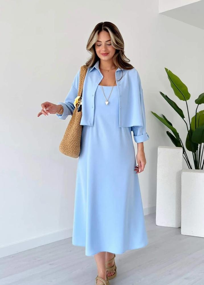 Qalbeena Long Coati 2pc Set