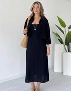 Qalbeena Long Coati 2pc Set