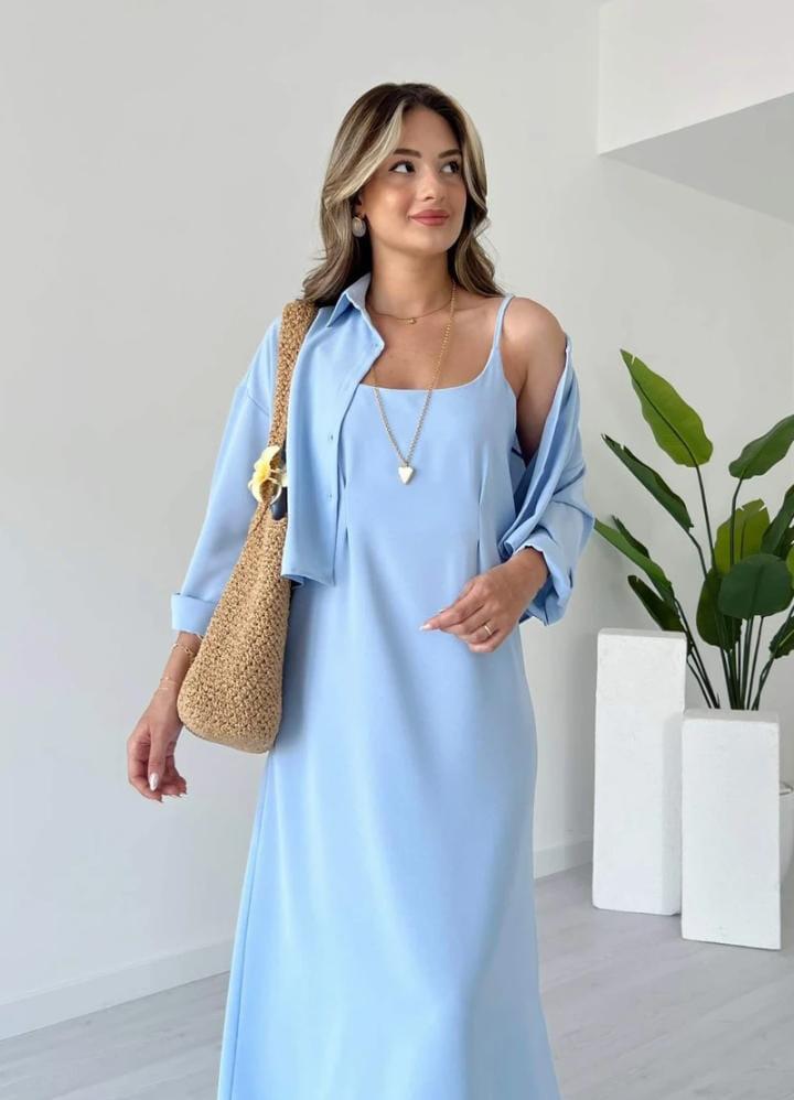 Qalbeena Long Coati 2pc Set