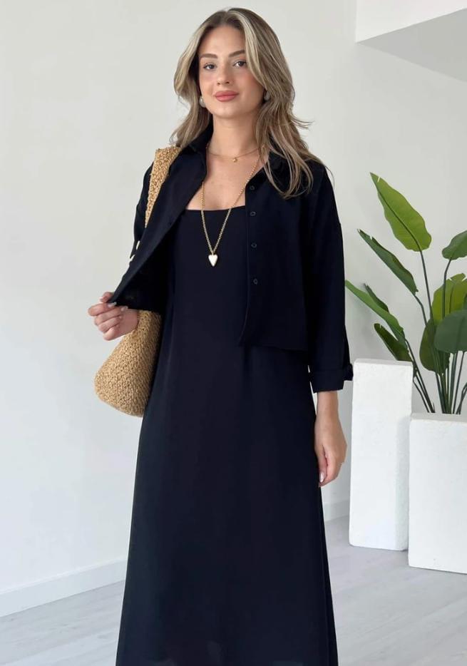 Qalbeena Long Coati 2pc Set