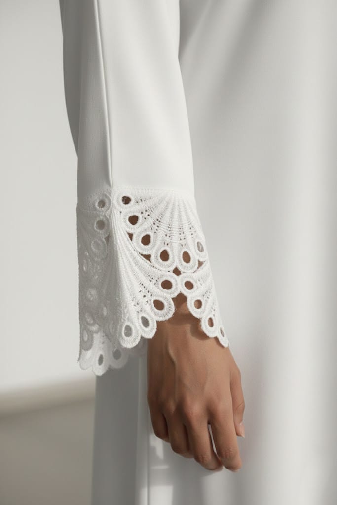 Ayra White Grace Only Abaya
