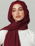 Sleek Georgette Maroon Hijab