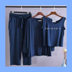 Qalbeena Comfy Nights Three Piece Blue
