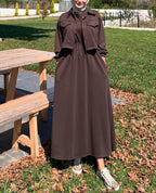 QALBEENA ZIPER COATY MAXY