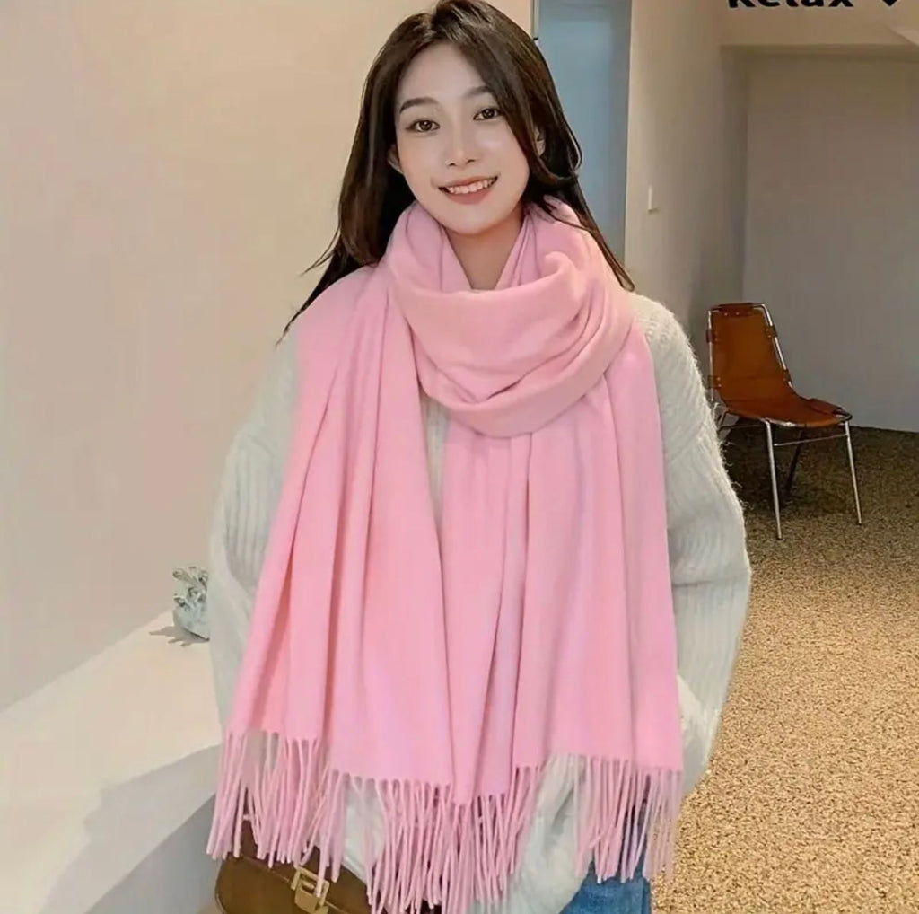Luxury Winter Fleece Scarf – Oversized Shawl Wrap for Elegant Warmth