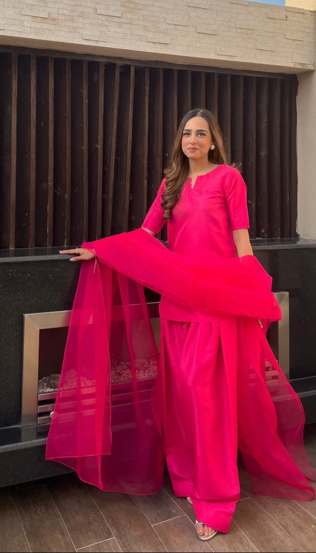 Qalbeena Pink Farshi Shalwar Kameez