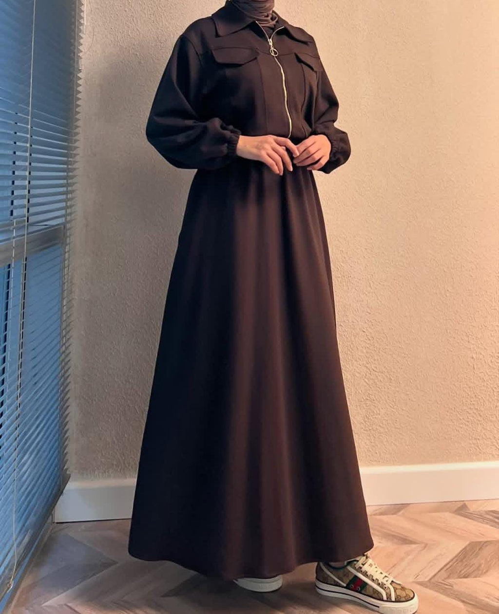 QALBEENA ZIPER COATY MAXY