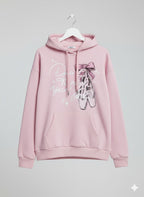 Pink Bow Hoodie – Soft Fleece Pullover with Cute Bow Detail