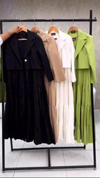 QALBEENA WINTER COATWEAR FROCK